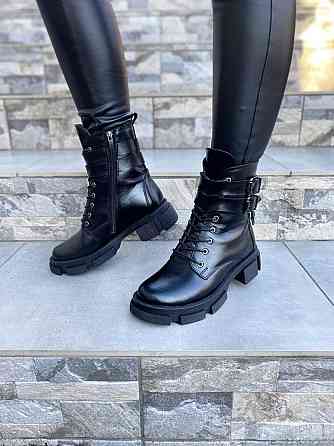 Черевики жіночі M.KRAFT чорні натуральна шкіра зима висота 15см (4285) 37р.38р.40р. Коломыя