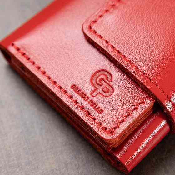 Компактне жіноче портмоне в три складання GRANDE PELLE 11549 Червоний Київ