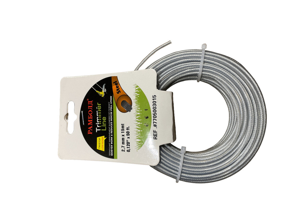 Лісочка мотокоси Ø2,7mm, 15 метрів (кругла з тросом) Мукачево - фото 1