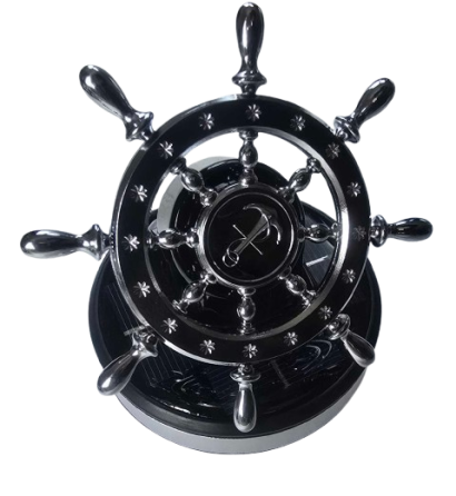 Ароматизатор автомобильный Штурвал на солнечной батарее (Серебристый) Киев