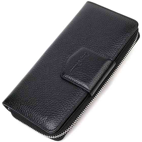 Кожаный женский кошелек с блоком для карт и документов Tony Bellucci 21955 Черный Киев