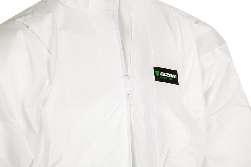 Sizam комбінезон одноразовий захисний білий з капюшоном, розмір XL, X-Guard 4510 CAT III, арт. 30027 Рівне - фото 3