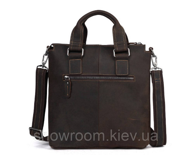 Чоловіча шкіряна сумка Wild Leather (351) коричнева Київ - фото 3