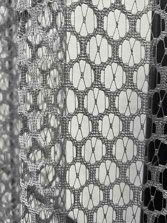 Кухонна арка VR-Textil № 000к сітка з макраме сірий з білим 270х155 см (51-273) Київ