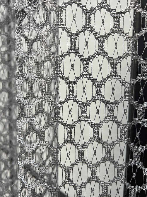 Кухонна арка VR-Textil № 000к сітка з макраме сірий з білим 270х155 см (51-273) Київ - фото 5
