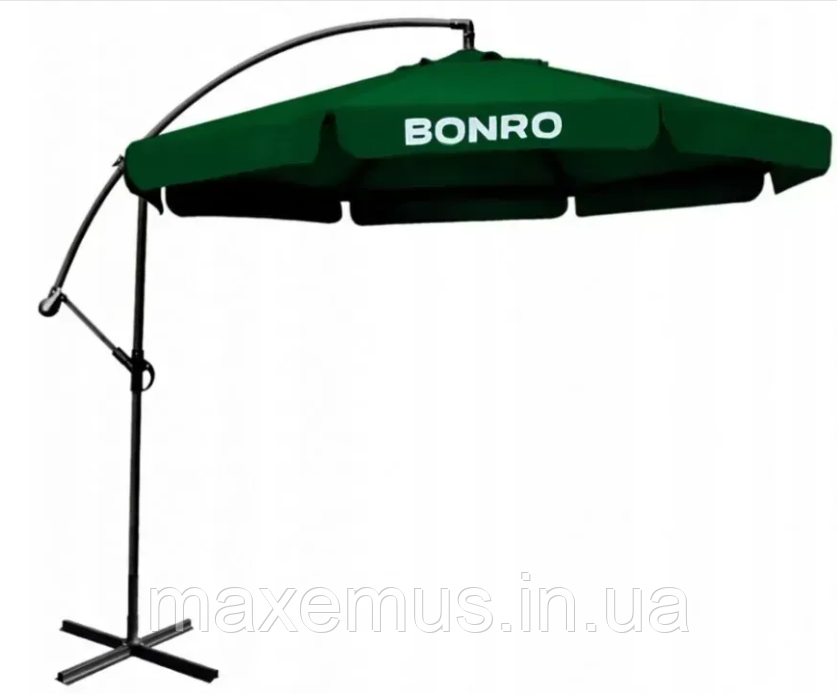 Зонт садовый уличный Bonro B-7218 3 м Зеленый с наклоном от солнца и дождя Мостиска - изображение 19