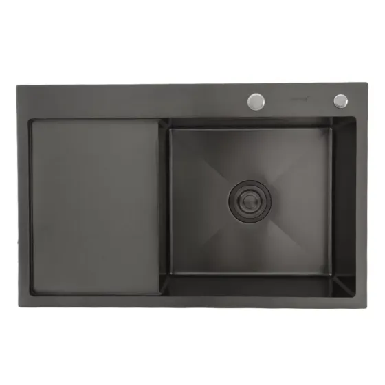 Кухонная мойка из нержавеющей стали GAPPO GS7850-6R 780x500 мм, чаша правая, (3.0/0.8 мм) черная Киев