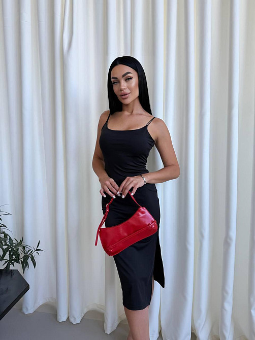 Женское романтическое праздничное миди-платье из плотного микродайвинга Одесса - изображение 4