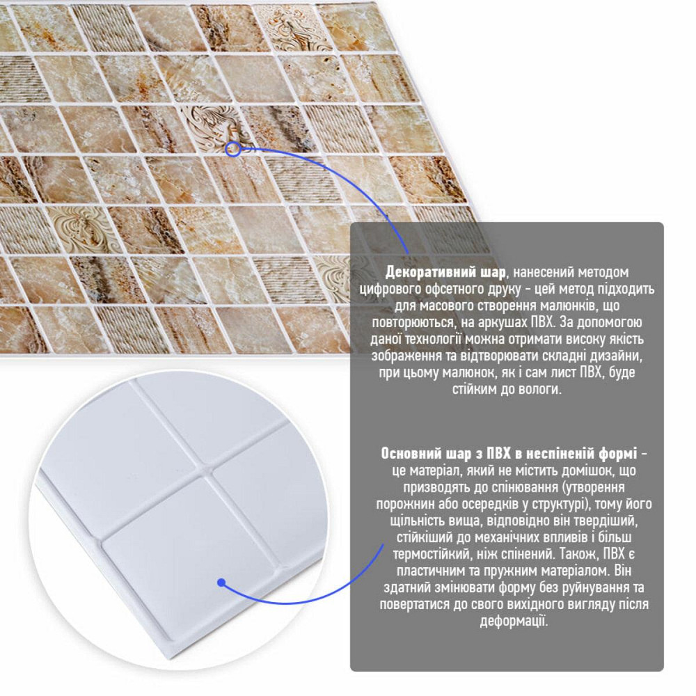 Декоративна ПВХ панель 960х480х4мм SW-00002481 Київ - фото 2