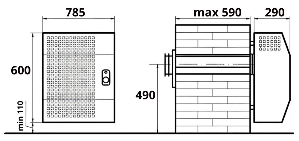 Газовый конвектор АКОГ 5-СП со стальным теплообменником обогреватель 5 кВт до 50 м2 с итальянской автоматикой EuroSit + дымоход Тернополь - изображение 9