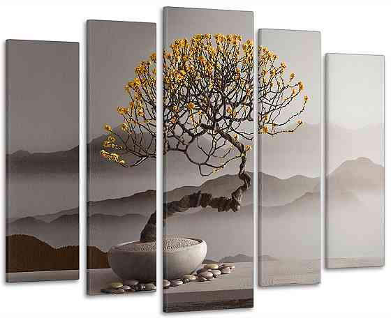 Модульна картина у вітальню/спальню Дерево Бонсай  LM019_5 115x170 см Київ
