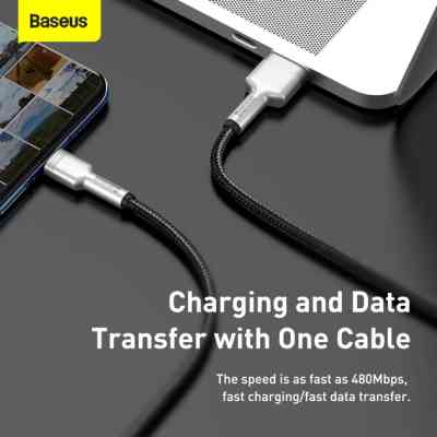 Дата кабель USB-C to USB-C 2.0m 66W metal Baseus (CAKF000201) Винница