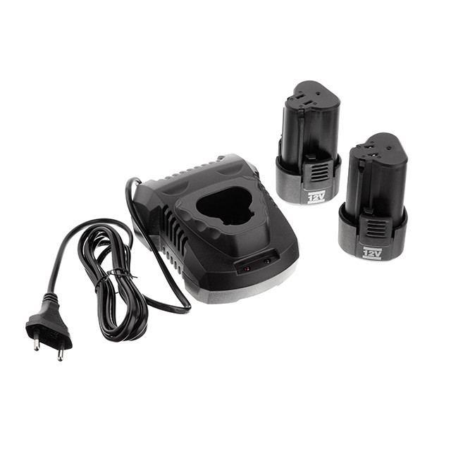 Дриль-шурупокрут акумуляторний, Li-Ion, 12 В, 18 Nm, 0-400/0-1500 об/хв, 1,5 Аг, 2 акумулятора, 2 швидкості INTERTOOL WT-0321 Київ - фото 9