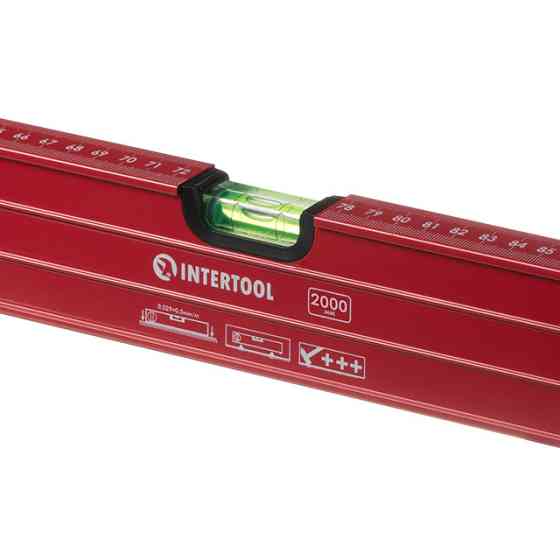 Рівень з поворотною капсулою 2000мм. 3 капсули INTERTOOL MT-1280 Київ