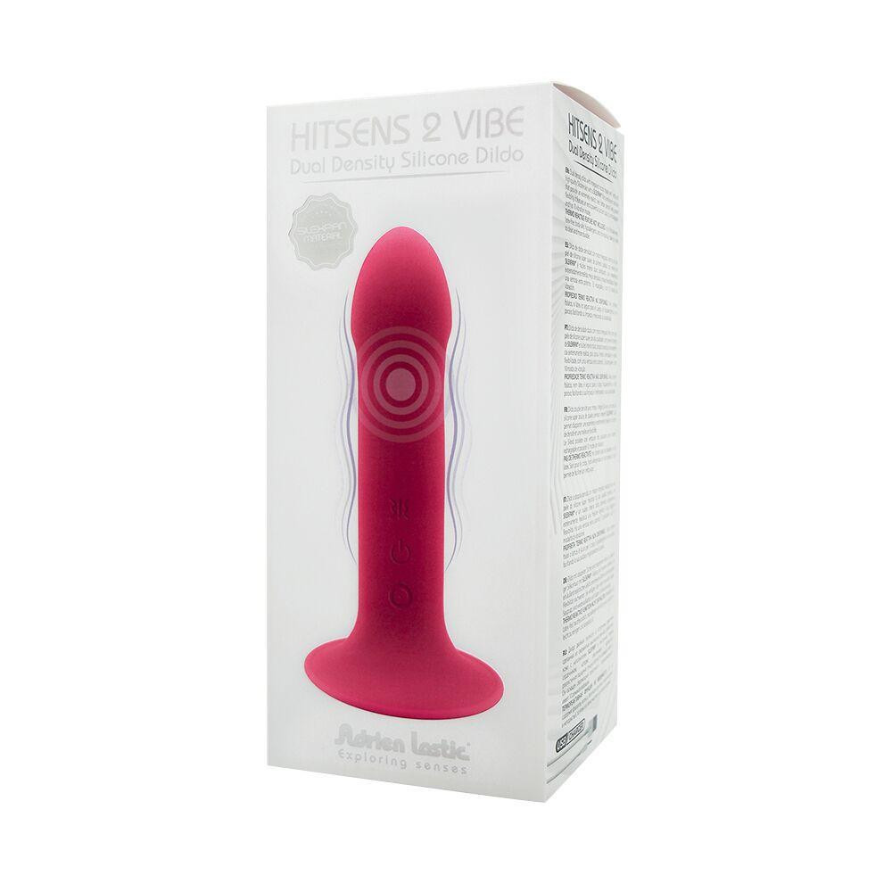 Двошаровий ділдо з вібрацією Adrien Lastic Hitsens 2 Pink, відмінно для страпона, макс діаметр 4 см, Sex Aura Київ - фото 6