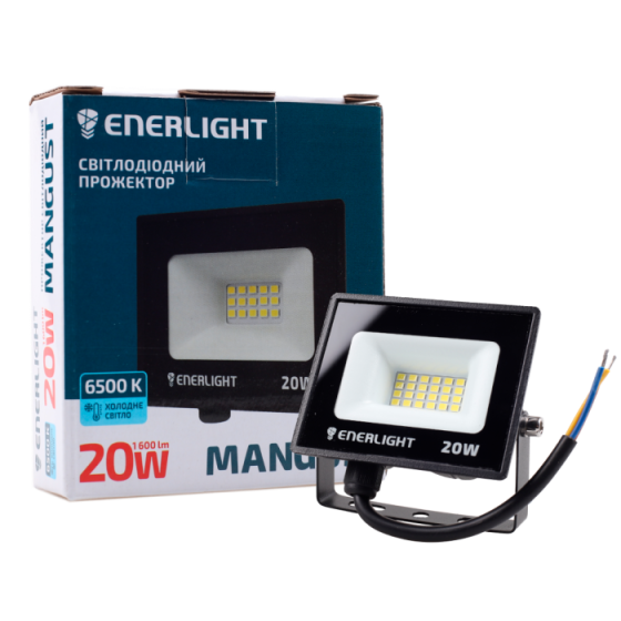 Прожектор світлодіодний вологостійкий IP 65 ENERLIGHT MANGUST 20Вт 6500K Рівне