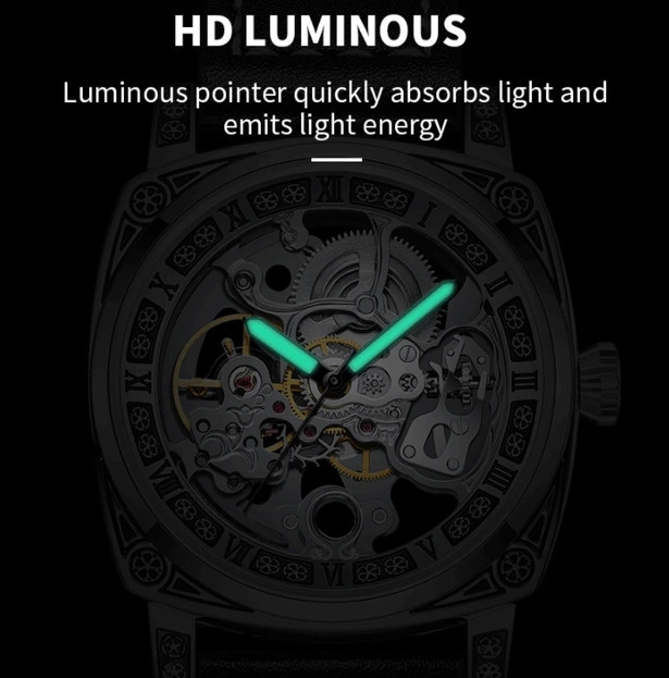 Годинник чоловічий механічний WishDoIt Baron Steel (2 ремінці) Київ - фото 5