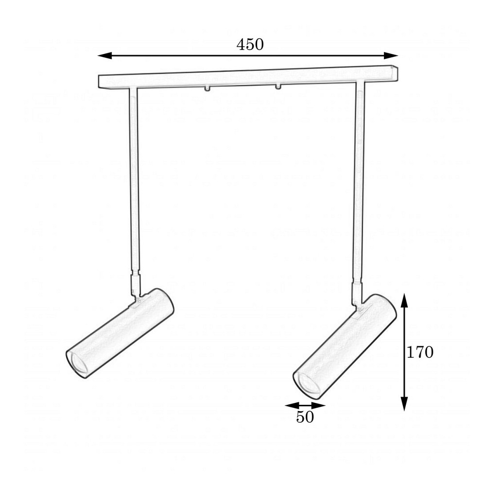 Светильник с поворотными плафонами на планке 2-Е27 Telescope NL 1730-2 Киев - изображение 2