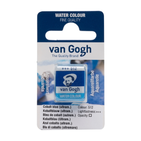 Фарба акварельна Van Gogh (512) Кобальт синій (ультрамарин) кювета Royal Talens Київ