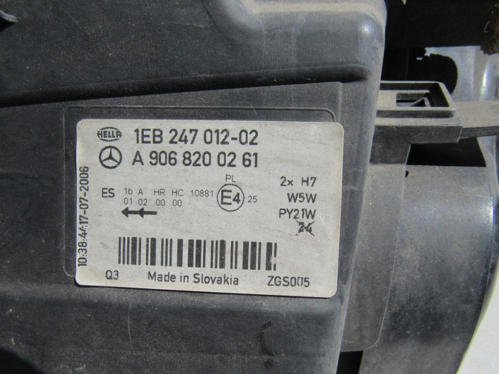 Фара права Mercedes Sprinter 2006-2013 Ковель - изображение 3