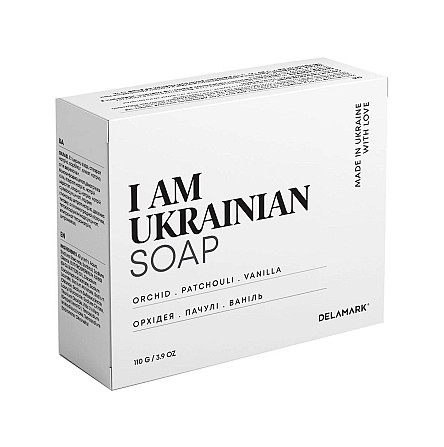 Твердое мыло с ароматом орхидеи, пачули и ванили DeLaMark I am Ukrainian 110 г Винница - изображение 1