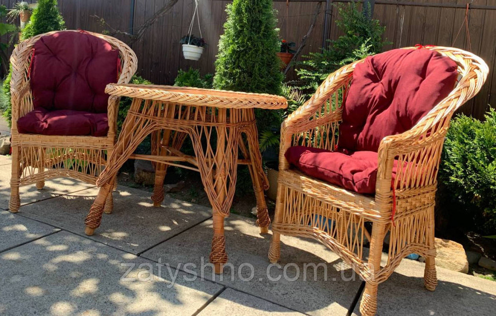 Набір садових меблів з лози Київ - фото 3