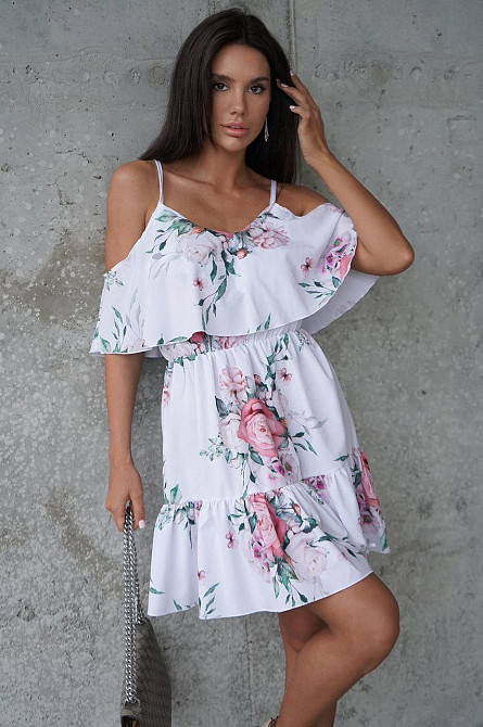 Сарафан на бретельках з воланами "Melada" оптом | Розпродаж моделі 42-44 Київ - фото 4