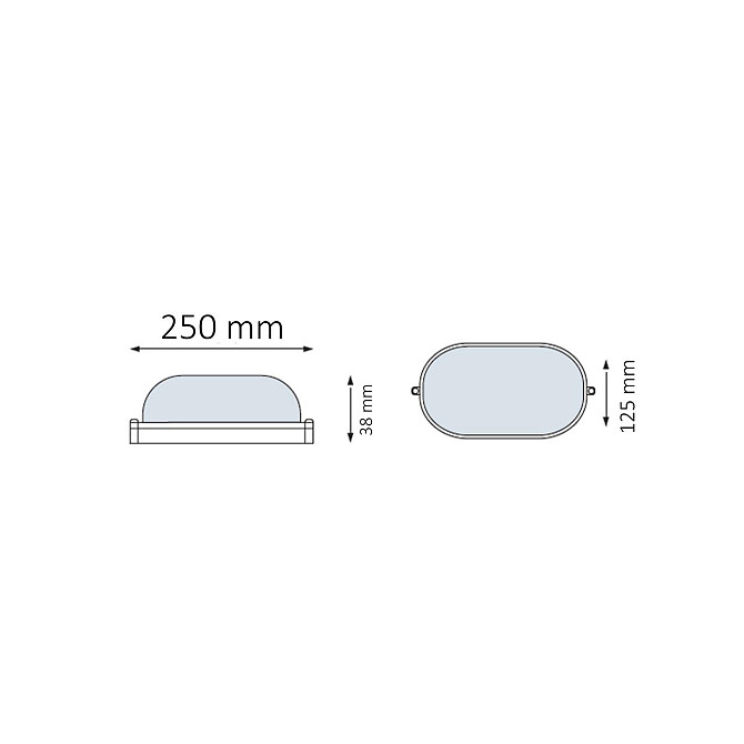 Світлодіодний світильник вологозахищений 24W 6400К IP65 FARADAY белый білий Київ - фото 2