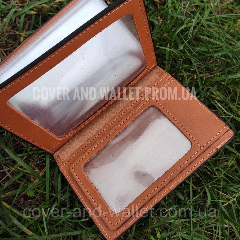 Солідна обкладинка на документи водія з натуральної шкіри жовтого кольору ST Leather Київ - фото 9