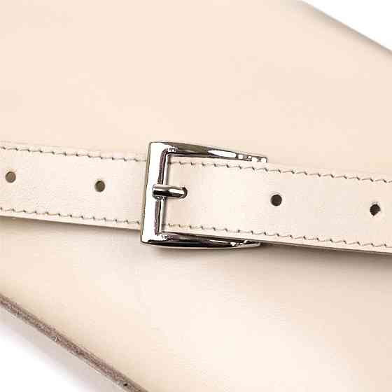 Стильна жіноча бананка із натуральної шкіри Бежевий (SHVIGEL) Київ