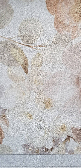 Шпалери вінілові на флізеліні гарячого тиснення Sintra Atmosphere квіти троянди коричневі беж жовті білі 512210 Київ - фото 5