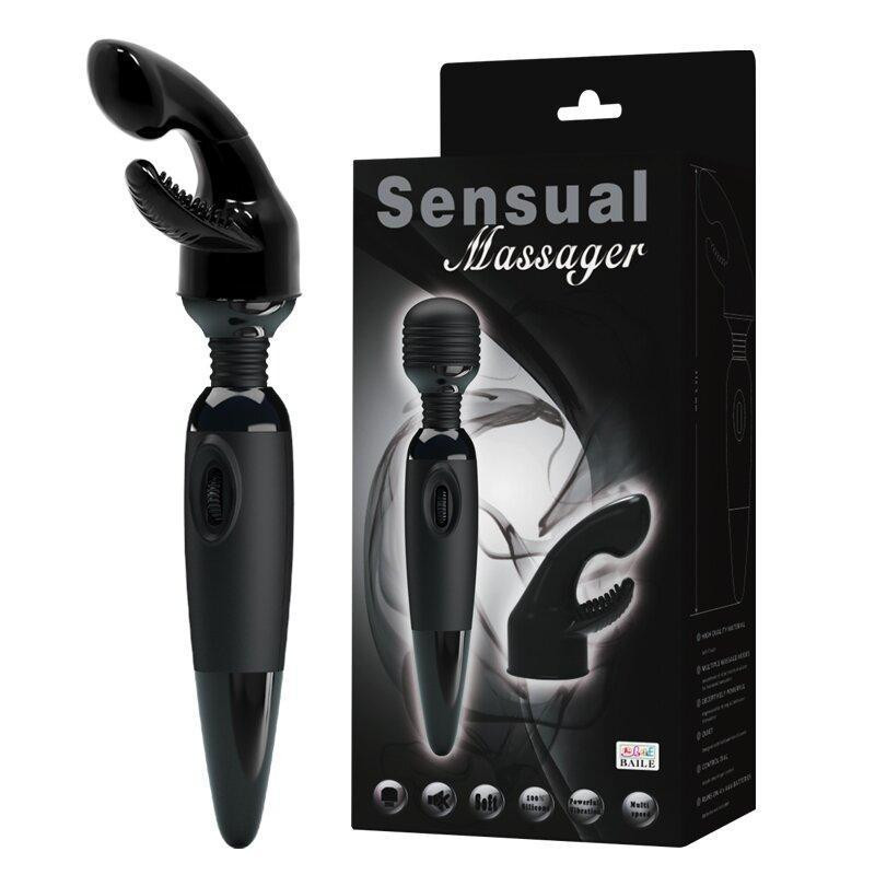 Вібромасажер SENSUAL MASSAGER зі змінною насадкою BW-055011 Sex Aura Київ - фото 1