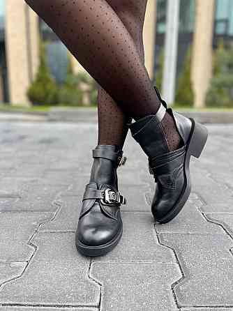 Черевики жіночі ARLEN чорні натуральна шкіра весна-осінь висота 10см розмір 39р (4039) Коломия