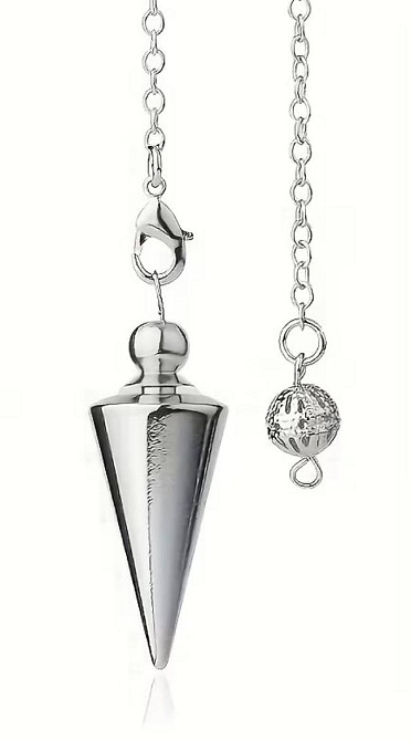 Маятник для біолокації металевий срібний 3.5 см, езотеричний маятник для гадання та енергодіагностики Київ - фото 1