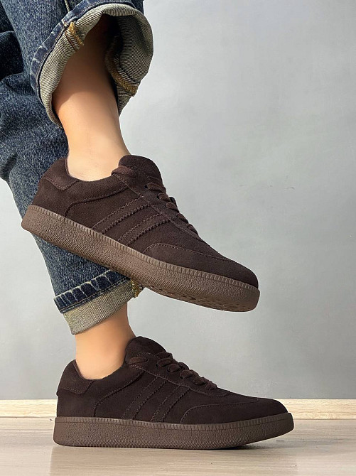 Кеды женские Hengji 8009-13 samba замшевые коричневые, 39, 25 см Киев - изображение 10