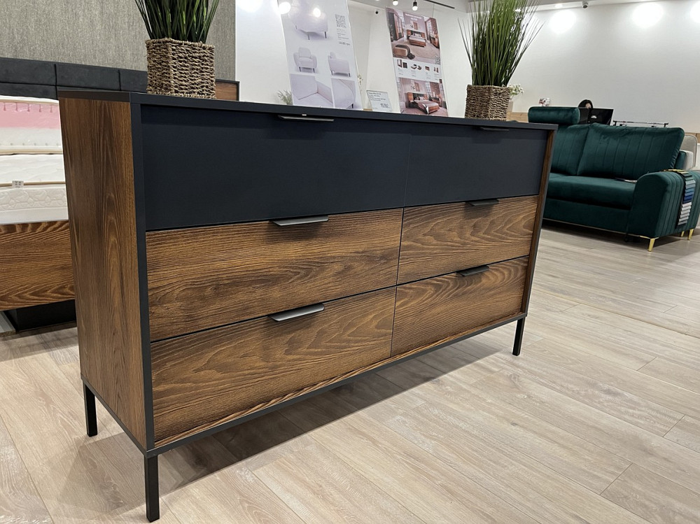 Комод Perfect Home Мілтон / Milton з 6 шухлядами 6S/138 Каштан/антрацит (PFH-091081) Дніпро - фото 7