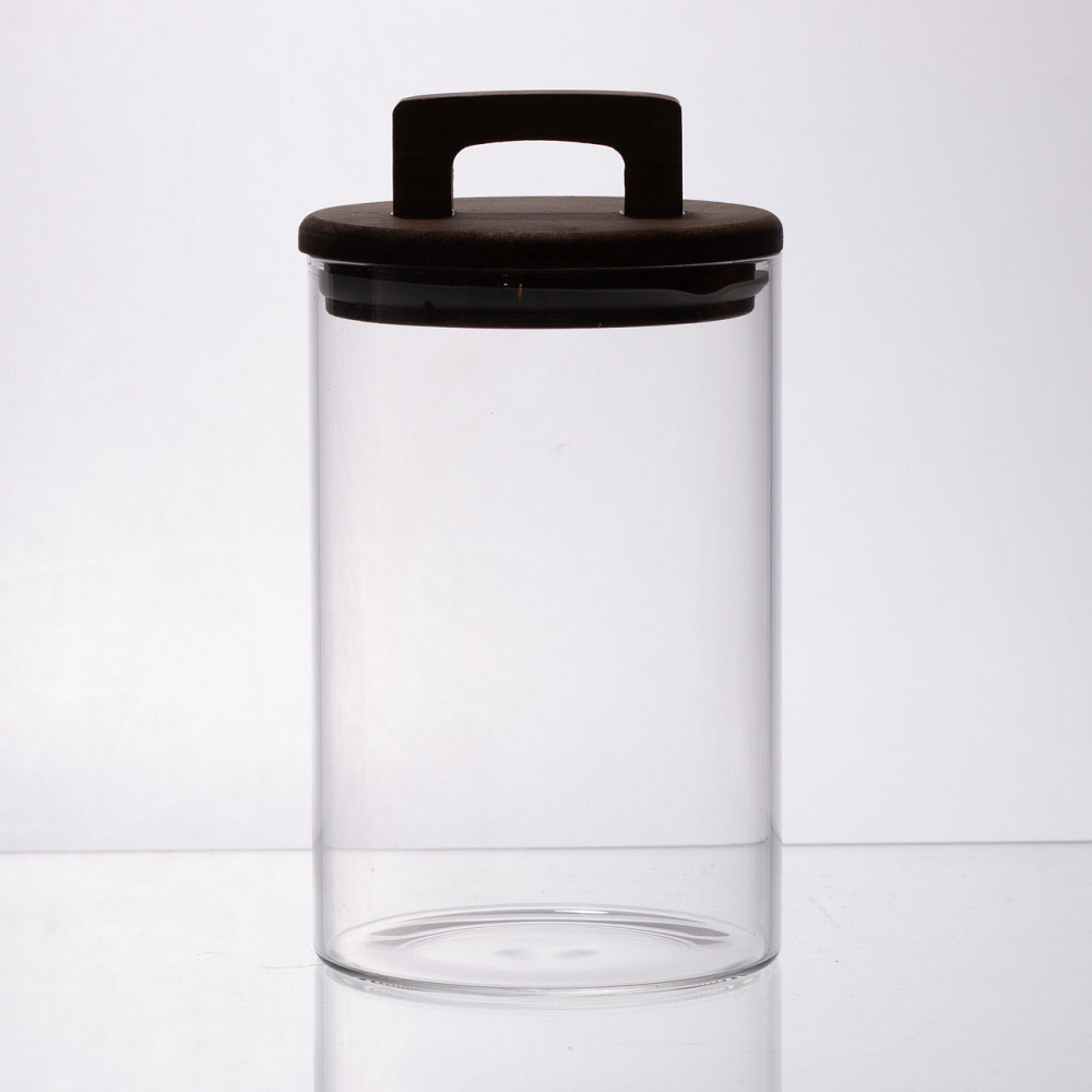 Банка для сипучих продуктів з бамбуковою кришкою 900 мл Київ - фото 2