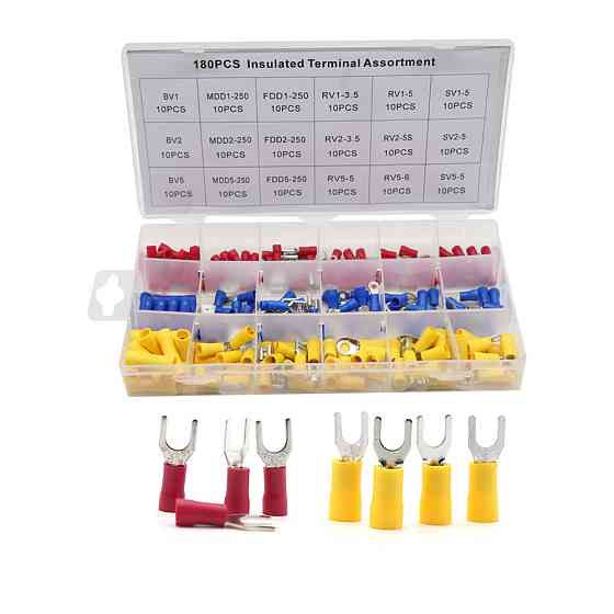 Набір клем із ізоляцією 180 шт. (18 видів клем) в одному наборі. Мукачево