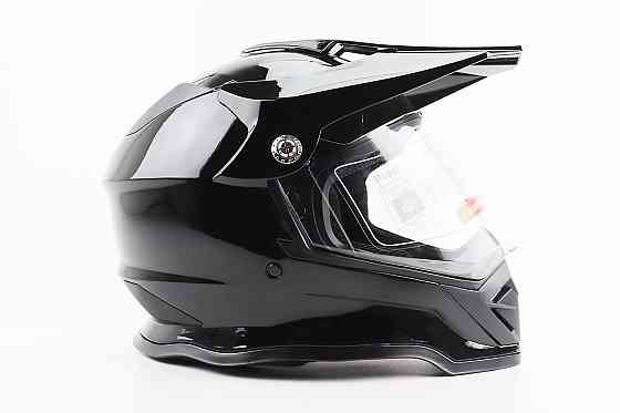 Шолом кросовий/ендуро/АТV зі склом BLD-819-7 S (55-56см), ЧОРНИЙ глянець Киев