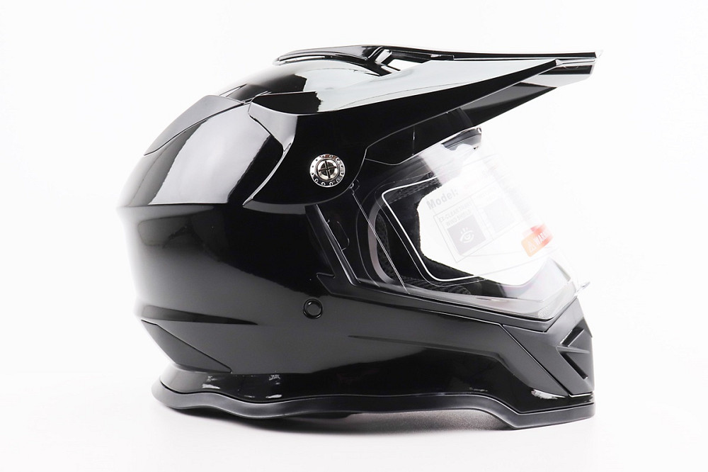 Шолом кросовий/ендуро/АТV зі склом BLD-819-7 S (55-56см), ЧОРНИЙ глянець Київ - фото 3