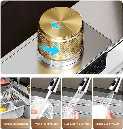 Кухонна раковина водоспад Willda, кухонна мийка водоспад ручної роботи 75х46х22 (529430462) Київ