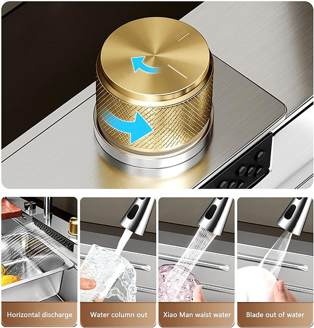 Кухонна раковина водоспад Willda, кухонна мийка водоспад ручної роботи 75х46х22 (529430462) Київ - фото 2