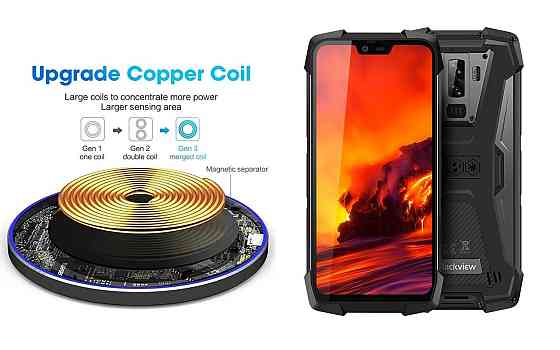 Беспроводное зарядное устройство Copper до 30W для Blackview BV9900, BV9900 Pro, USB-C, LED Киев