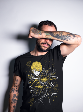 Футболка для мальчика аниме Генос Аниме Манга Виллаин оверсайз (рост от 165 до 180 ) Черний AnimeJ0664m Днепр