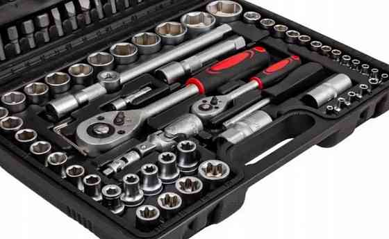Набір інструментів 1/2" і 1/4" 108 шт у кейсі, головки, тріскачки, біти, подовжувачі, Cr-V сталь Одеса