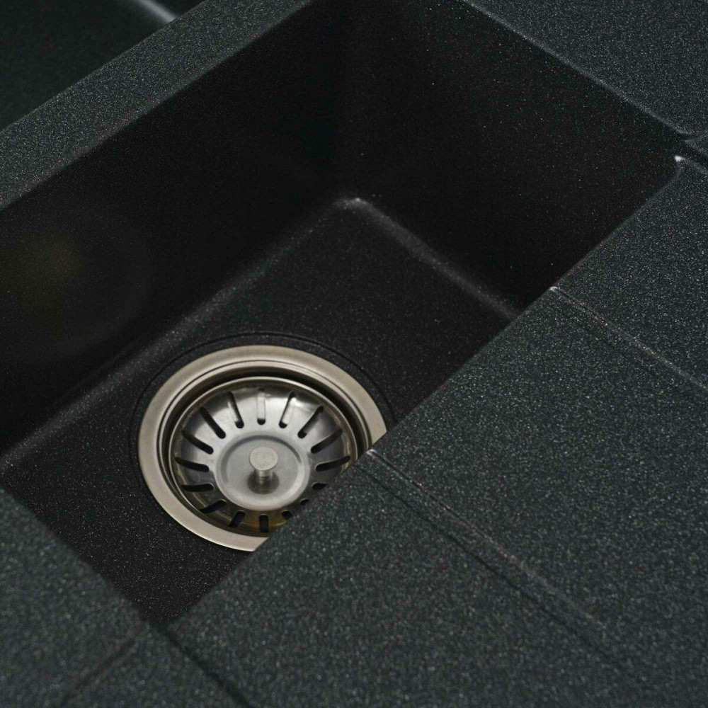Гранитная мойка для кухни Platinum 7850W TOSKANA матовая Антрацит Киев - изображение 4