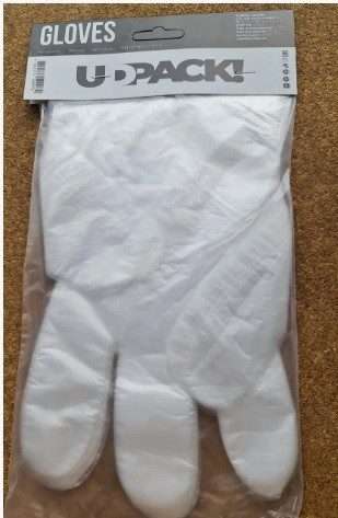 Полиэтиленовые одноразовые перчатки на планшетке 100 шт Павлоград - изображение 1