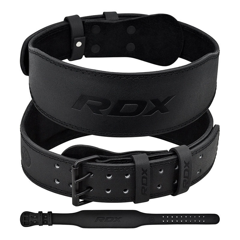 Пояс для важкої атлетики RDX 4 шкіряний Full Black L Каменское - изображение 1