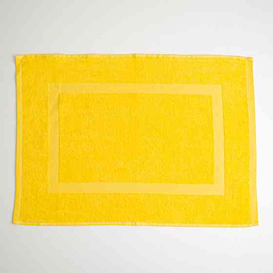 Махровое полотенце для ног с прямоугольником GM Textile 50х70см 380г/м2 (Желтый) Сумы