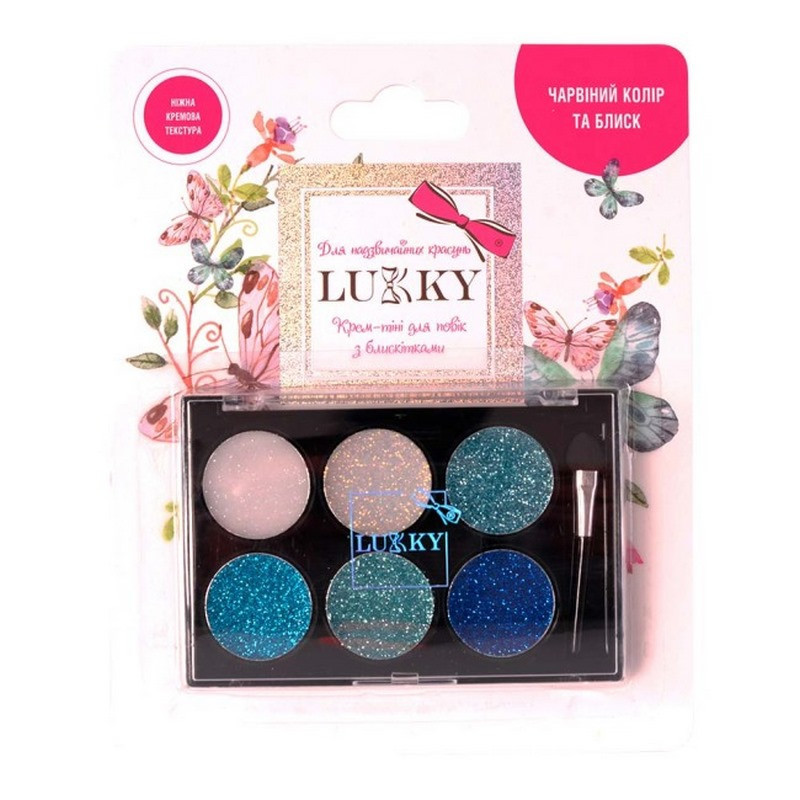 Дитячий крем-тіні для повік з блискітками T16126 з аплікатором Вінниця - фото 1